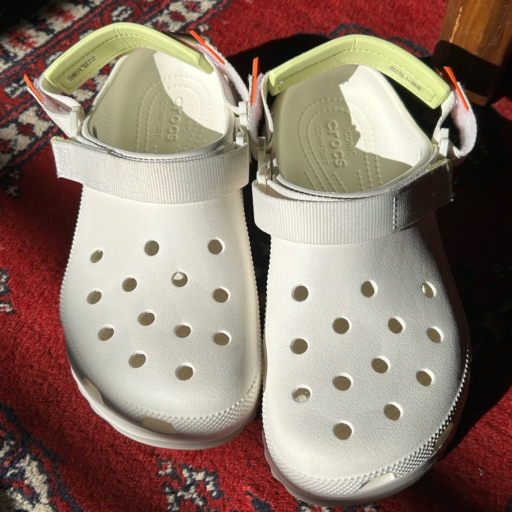 White hiker crocs (out of stock)